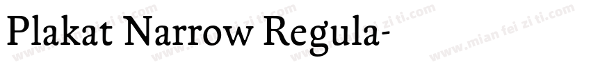Plakat Narrow Regula字体转换